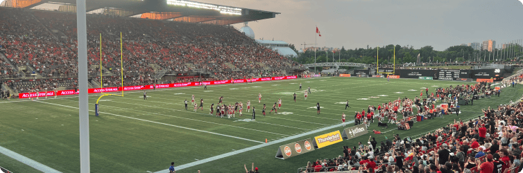 Ottawa REDBLACKS in CFL Football action